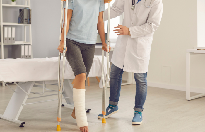 Image of a female injured after a car accident in Las Vegas