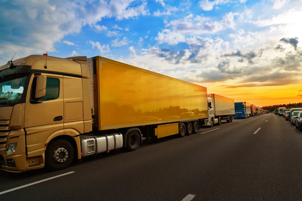 lines of trucks to repersent trucking accidents