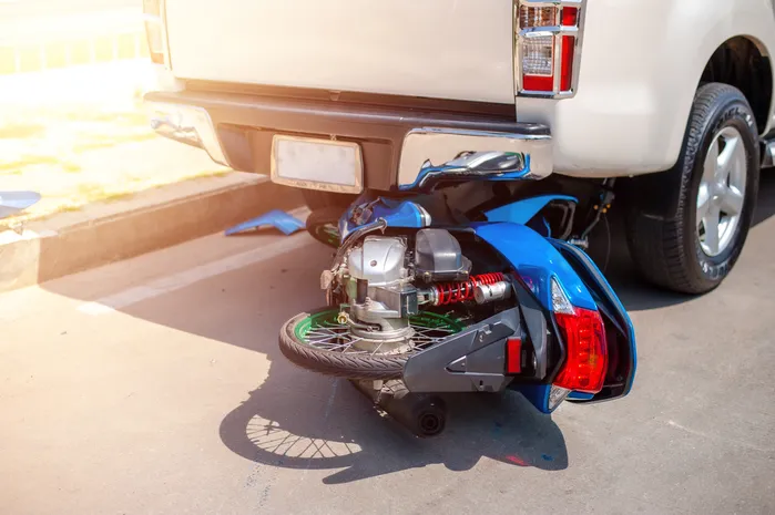 rear end motorcycle accident on the highway